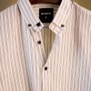 White With Blue Striped Shirt