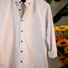 White With Blue Striped Shirt