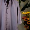 Dark Charcoal With Silver Striped Shirt