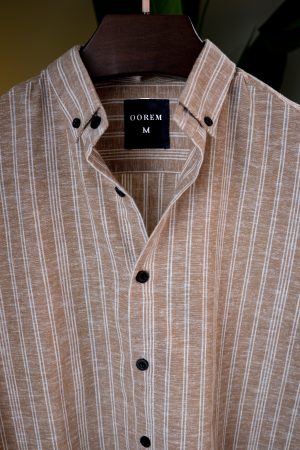 Beige With White Striped Shirt