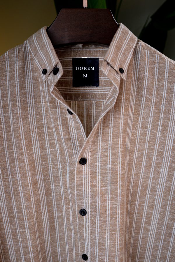 Beige With White Striped Shirt