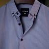 Dark Charcoal With Silver Striped Shirt