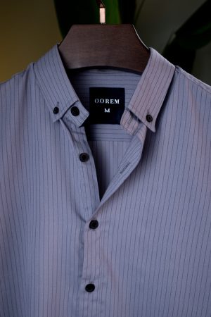 Dark Charcoal With Silver Striped Shirt